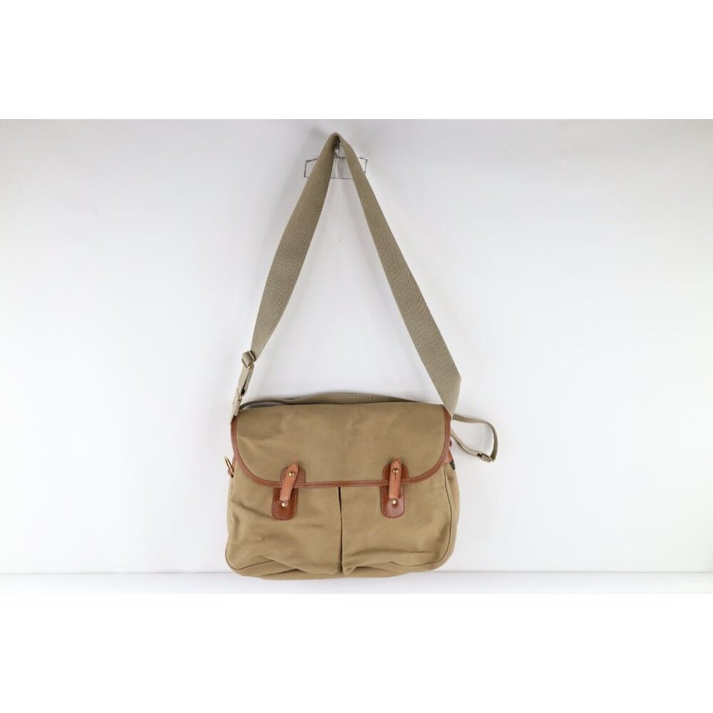 Vintage 80s 90s Brady Canvas Leather Trim Angler Fishing Halesowen Shoulder Bag